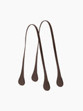 Long faux leather handle extra slim dark brown