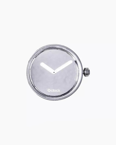 O clock dial silver mirror