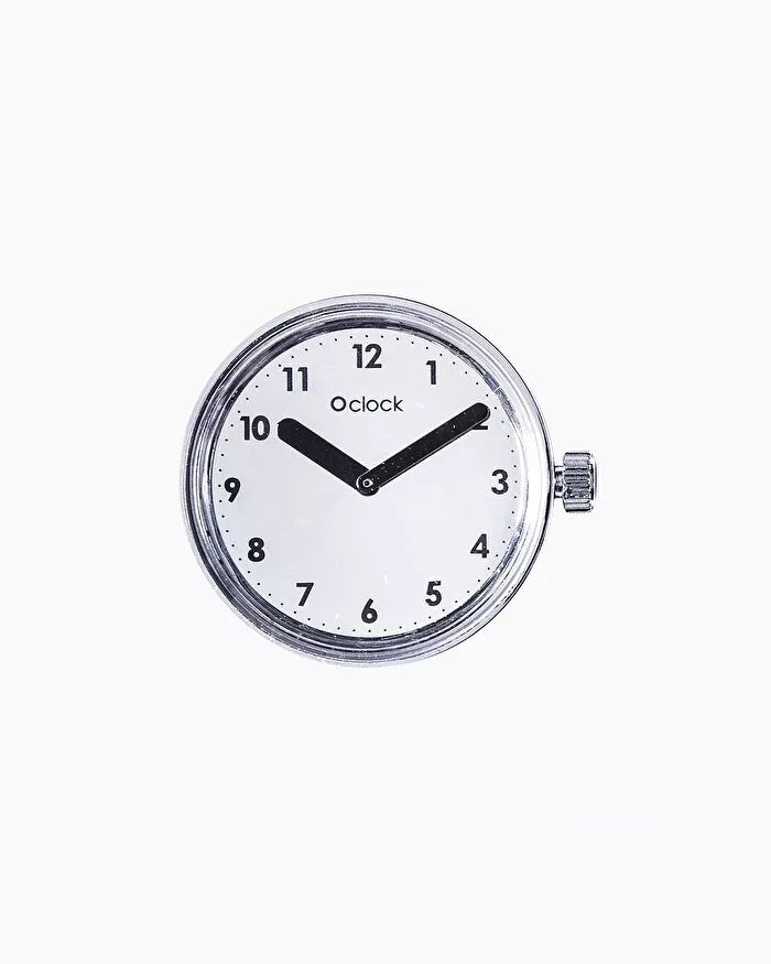 O clock dial numbers silver